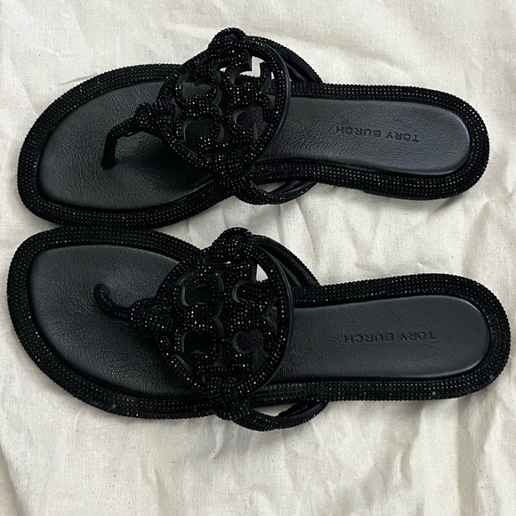 Tory Burch Miller Knotted Pavé Knotted Thong Sandal - Picture 3 of 5